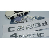 DK Tuning Benz C220d 4Matic Bagaj Krom ABS 3M 3D Yazı Logo - 5