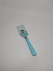 Dekoratif Çiçek Baskılı Mini Pasta Spatulası 21 cm Mini Kek Pasta Spatulası Small Spatula - 2