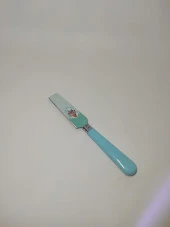 Mini Kek Pasta Spatulası Dekoratif Çiçek Baskılı Mini Pasta Spatulası 21 cm Small Spatula - 1