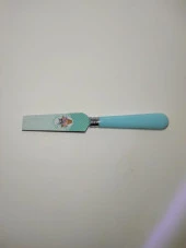 Mini Kek Pasta Spatulası Dekoratif Çiçek Baskılı Mini Pasta Spatulası 21 cm Small Spatula - 2