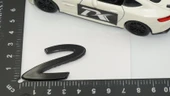 DK Tuning Porsche 2 Rakamı 911 GT2 RS Bagaj Siyah Yazı Logo Arma - 2