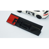DK Tuning RS7 Siyah Kırmızı 3D Ön Panjur Logo Audi İle Uyumlu - 3