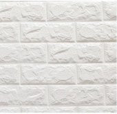Renkli Duvarlar Yapışkanlı Sünger Beyaz Tuğla Duvar Kağıdı Paneli 70x77 Cm 6 Adet - 1