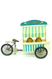 Dekoratif Metal Dondurmacı Arabası 33 cm thumbnail 8