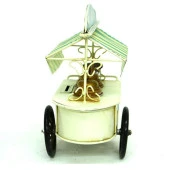 Dekoratif Metal Dondurmacı Arabası 33 cm thumbnail 4