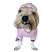 Pink Burgundy Bee Kapşonlu Sweatshirt Köpek Kıyafeti - 6