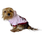 Pink Burgundy Bee Kapşonlu Sweatshirt Köpek Kıyafeti - 2