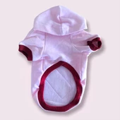 Pink Burgundy Bee Kapşonlu Sweatshirt Köpek Kıyafeti - 5