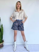 Kadın Etnik Desenli Şort - 5