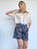 Kadın Etnik Desenli Şort - 7