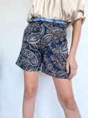 Kadın Etnik Desenli Şort - 2