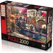 KS Games Puzzle 2000 Parça Love İn Venice Puzzle Lisanslı Ürün - 1