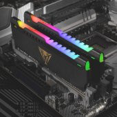 PATRIOT 16GB (2X 8GB) 3200MHz DDR4 DUAL KIT RGB PC RAM VIPER STEEL PVSR416G320C8K - 8