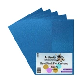 Simli Fon Kartonu 50x70 5 Adet Artlantis Simli Fon Kartonu 50*70 5 Adet - 5