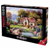 4559 Taş Köprü Konağı 1500 Parça Puzzle -Anatolian - 4