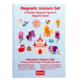 Rossie Ahşap Mıknatıslı Unicorn Seti ve Oyun Alanı - 1