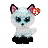 TY Beanie Boos Mavi Şevron Desenli Peluş Tilki Atlas 24 cm - 1