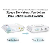 Sleepy Bio Natural Yenidoğan Islak Bebek Bakım Havlusu 12x40 (480 Yaprak) - 6