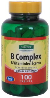 Vitapol Vitamin B Complex 2x100 Tablet Skt Ağustos 2024 Ücretsiz Aynı Gün Kargo - 1