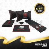 Seat  Deri Oto Boyun Yastığı Seti  - Seat Boyun Yastığı - Lüx Deri Set - 1