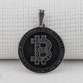 Bitcoin 925 Ayar Gümüş Kolye Ucu - 2