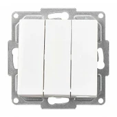 Günsan Eqona Beyaz Üçlü Anahtar Çerçevesiz - 1