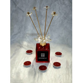 Givenchy Decorative Room Fragrance Crystal Red Glass Bottle Home Decoration with Bamboo Stick - 1