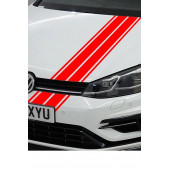 Çift Şerit Araba Kaput Sticker - Oto Sticker - 120x15cm - 1