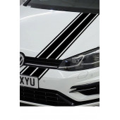 Çift Şerit Araba Kaput Sticker - Oto Sticker - 120x15cm - 2