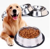 22 cm Paslanmaz Çelik Evcil Hayvan Kedi Köpek Mama Kabı - 5