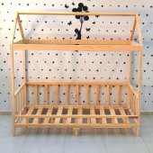 Markaawm Çatılı Montessori Yatak 90x190 Doğal Çam Çocuk Karyola - 7