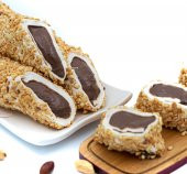 Dadak Lokum ve Kuruyemiş Pirinç Fıstık Kaplamalı Çikolata Dolgulu Lokum 1Kg - 2