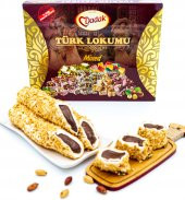Dadak Lokum ve Kuruyemiş Pirinç Fıstık Kaplamalı Çikolata Dolgulu Lokum 500Gram - 3