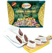 Dadak Lokum ve Kuruyemiş Hindistan Cevizi Kaplamalı Çikolata Dolgulu Lokum 250Gram - 3