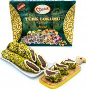 Dadak Lokum ve Kuruyemiş File Antep Fıstığı Kaplamalı Çikolata Dolgulu Lokum 500Gram - 3