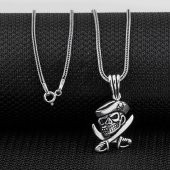 Korsan Temalı 925 Ayar Gümüş Kolye thumbnail 1