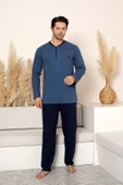 Nisanca %100 Pamuk Mevsimlik Uzun Kol Erkek Pijama Takımı- Babalar Günü Serisi - 3