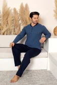 Nisanca %100 Pamuk Mevsimlik Uzun Kol Erkek Pijama Takımı- Babalar Günü Serisi - 2