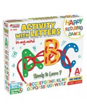 Harflerle Aktivite İp Dizme Oyunu 140 Parça Dede Oyuncak - 1