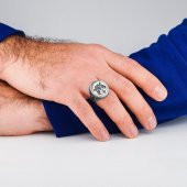 Kurt Tasarımlı 925 Ayar Gümüş Yüzük thumbnail 2