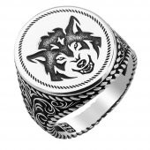 Kurt Tasarımlı 925 Ayar Gümüş Yüzük thumbnail 3