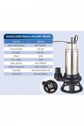 Diamond Wqcnd10-11 Serisi Kirli Ve Atık Sular Için Parçalayıcı Bıçaklı Dalgıç Pompa 1hp 220v thumbnail 2