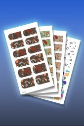 4lü Tırnak Dövmesi Seti, Tırnak Sticker Seti, Nail Art, Tattoo - 1