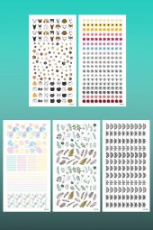 5li Tırnak Dövmesi Seti, Tırnak Sticker Seti, Nail Art, Tattoo - 2