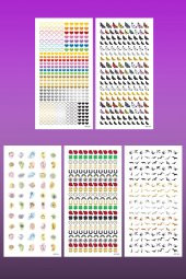 5li Tırnak Dövmesi Seti, Tırnak Sticker Seti, Nail Art, Tattoo - 2