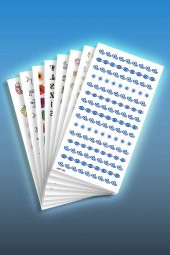 8li Tırnak Dövmesi Seti, Tırnak Sticker Seti, Nail Art, Tattoo - 1