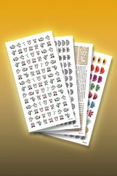 4lü Tırnak Dövmesi Seti, Tırnak Sticker Seti, Nail Art, Tattoo - 1
