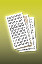 3lü Tırnak Dövmesi Seti, Tırnak Sticker Seti, Nail Art, Tattoo - 1