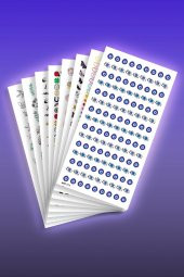 8li Tırnak Dövmesi Seti, Tırnak Sticker Seti, Nail Art, Tattoo - 1