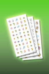 3lü Tırnak Dövmesi Seti, Tırnak Sticker Seti, Nail Art, Tattoo - 1